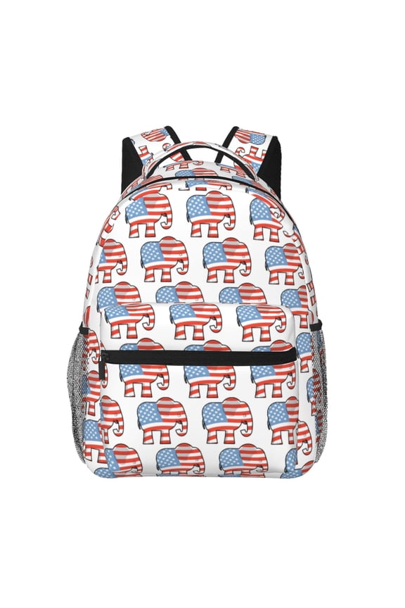 Elephant Pattern Casual Backpack for School, Work, Travel  Adjustable Straps, Multiple Compartments  Ergonomic Design, Fits Laptops and Tablets