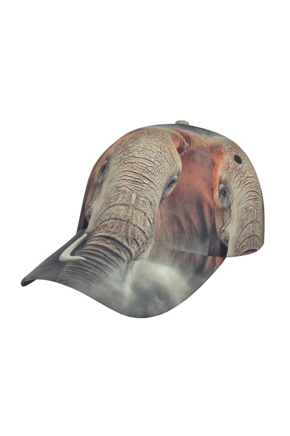 Elephant in Smoke Pattern Baseball Cap Outdoor Cap Mountain Dad Hat - Unstructured Soft Cotton Cap-Adjustable UV Protection Cap