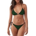 thumbnail image 1 of Rateoe Emerald Green Sparkling Print Women’s Bikini Swimsuits, Adjustable Bikini Set,Two-Piece Swimwear Removable Padding Bikini, 1 of 3