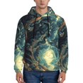 thumbnail image 1 of Rateoe Enchanted Forest Skull Path Pattern Mens Hoodie, Pullover Hooded Sweatshirt, Kangaroo Pocket Hoodie Ideal for Daily Wear, Travel and Home-Small, 1 of 7