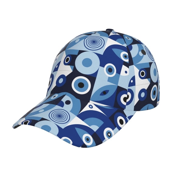 Rateoe Evil Eye Pattern Mens Baseball Cap Adjustable Curved Brim Hat, Soft Cotton Sports Cap for Outdoor, Casual, and Everyday Wear, Comfortable & Breathable
