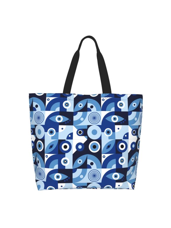 Evil Eye Tote Bag - Waterproof Lightweight Handbags Travel Shoulder Bag for Hiking Yoga Gym Swimming Travel Beach