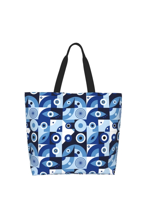 Evil Eye Tote Bag - Waterproof Lightweight Handbags Travel Shoulder Bag for Hiking Yoga Gym Swimming Travel Beach