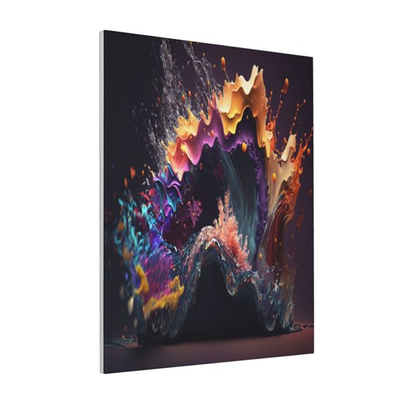 Rateoe Explosive Fluid Splash Art Pattern Decorative Picture – Unique Modern Wall Art, Ready-to-Hang Canvas Print for Home (Vertical)