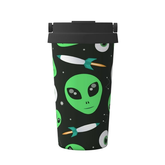 Rateoe Eyeball Monster Pattern Travel Coffee Mug Tumbler with Flip Lid | Reusable Insulated Stainless Steel Cold Brew Iced Coffee Cup Thermos