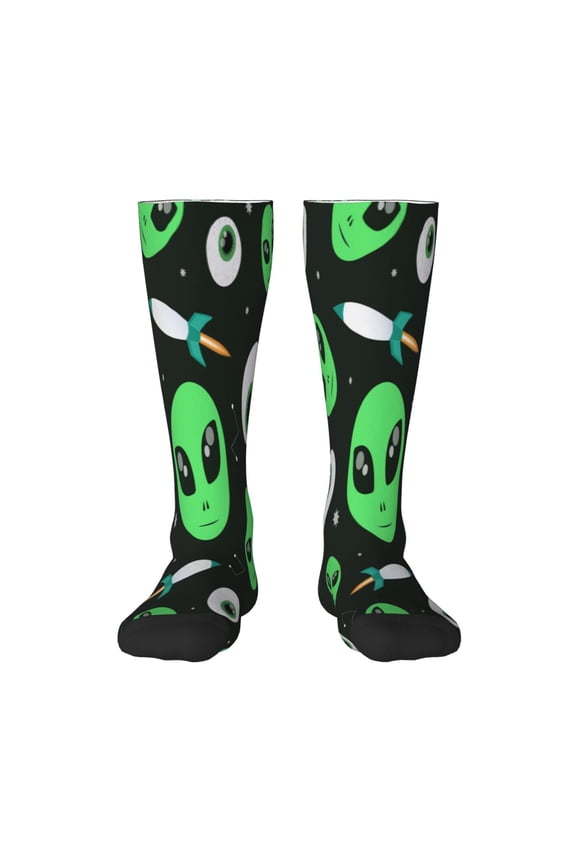 Eyeball Monster Pattern Women’s Knee High Crew Socks,Trouser Socks, – Comfortable, Breathable, Moisture-Wicking and Soft