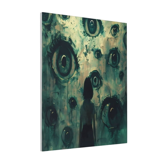 Rateoe Eyes Watching In The Dark Pattern Decorative Picture – Unique Modern Wall Art, Ready-to-Hang Canvas Print for Home (Vertical)