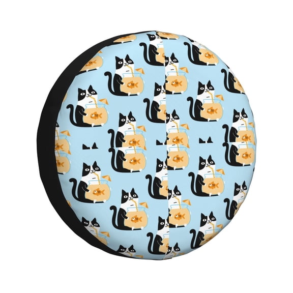 Rateoe FUNNY CAT IS DRINKING WATER Pattern Tire Cover Wheel Protectors Weatherproof Wheel Covers Universal Fit for Trailer Rv SUV Truck Camper Travel Trailers Accessories-