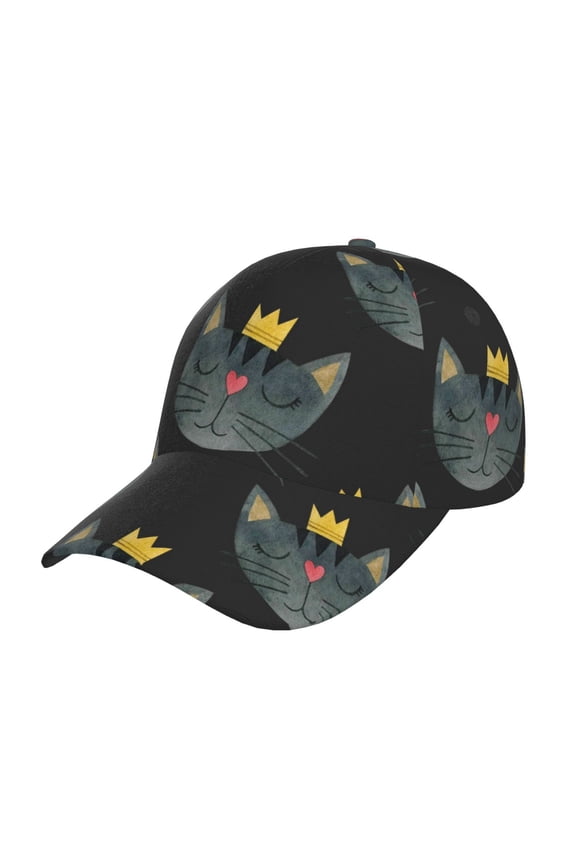 Faces Of The Cat Pattern Baseball Cap Outdoor Cap Mountain Dad Hat - Unstructured Soft Cotton Cap-Adjustable UV Protection Cap