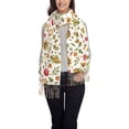 thumbnail image 1 of Rateoe Fall Fruits And Vegetables Women's Traditional Scarf Wrap Tassel Shawl Fringes Neck Head Shawl Retro Scarf, 1 of 8