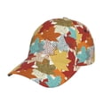thumbnail image 1 of Rateoe Fall Maple Leaves Pattern Baseball Cap Outdoor Cap Mountain Dad Hat - Unstructured Soft Cotton Cap-Adjustable UV Protection Cap, 1 of 6