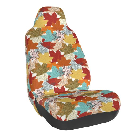 Rateoe Fall Maple Leaves Print Car Seat Cover,Elastic Car Seat Protector,Washable Durable Automotive Seat Cover Car Interior Accessories