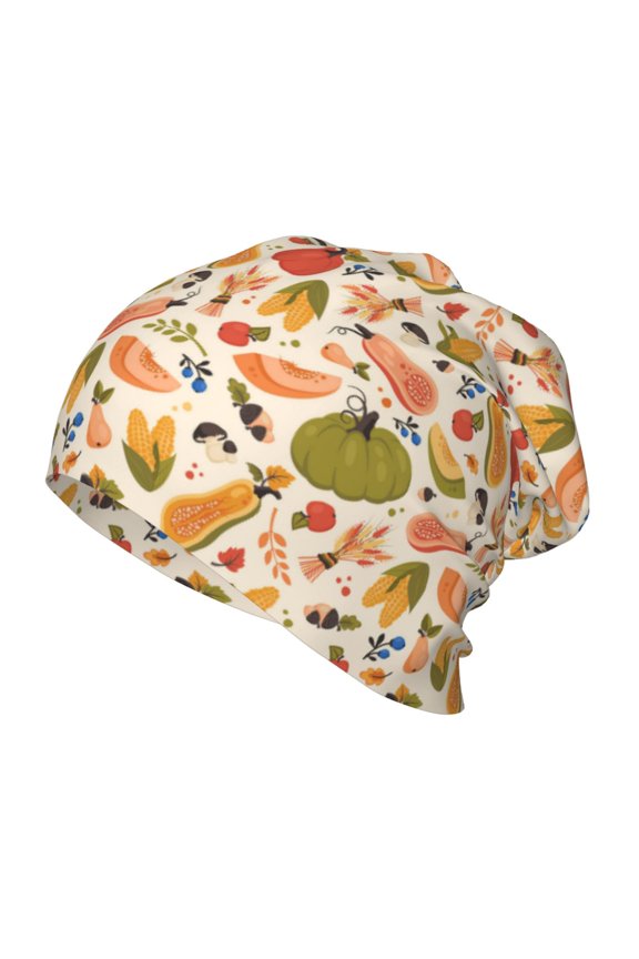 Fall Pumpkin Kids Beanie Warm Knit Beanie Hats Boys Girls Winter Hat Soft Slouchy Hats for Kids