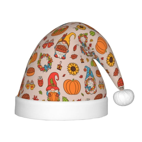 Rateoe Fall Thanksgiving Santa Hat Confortable Christmas Hat for Christmas Party Favors Fit for Kids