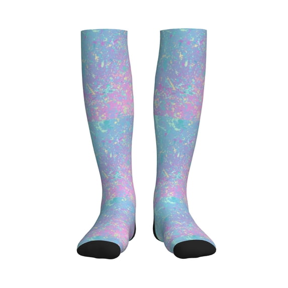 Rateoe Fantasy Gradient Compression Socks for Women and Men 20-30mmHg-Circulation Support Socks Knee High Nurse Pregnant Running Medical and Travel Athletic