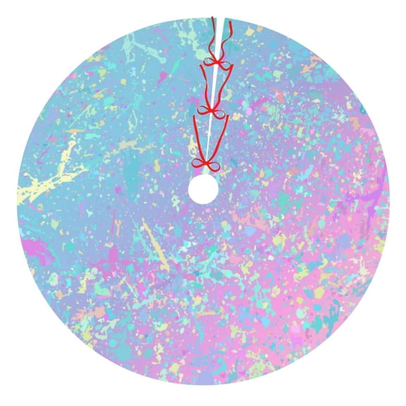 Rateoe Fantasy Gradient Print Christmas Tree Skirt 30" for Xmas Holiday New Year Party Circle Tree Mat Ornaments Decoration