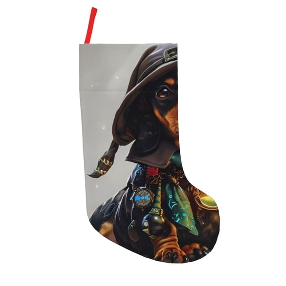 Rateoe Fantasy Wizard Dog Art Print Christmas Stockings,18 Inch Large Christmas Stockings Decoration Ornaments for Holiday Home Fireplace Indoors