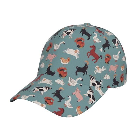 Rateoe Farm Animals 1 Pattern Baseball Cap Outdoor Cap Mountain Dad Hat - Unstructured Soft Cotton Cap-Adjustable UV Protection Cap