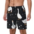 thumbnail image 1 of Rateoe Fashionable Goose Pattern Men’s Swim Shorts with Compression Liner – Double-Layered Quick-Dry Swimwear, Comfortable & Stretchy Beach Shorts-Small, 1 of 6