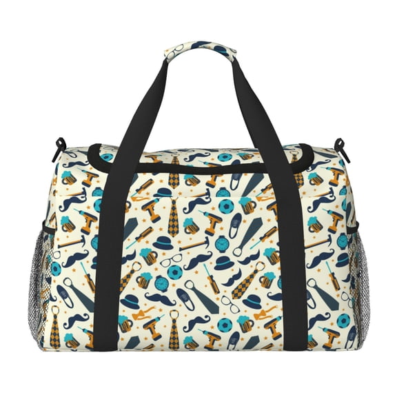 Rateoe Fathers day Pattern Gym Bag for Women, Duffle Bag for Travel with Wet Pocket, Carry on Weekender Bags for Women, Water Resistant Travel Bag Duffel Bag