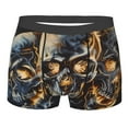 thumbnail image 1 of Rateoe Fiery Skull Trio Mens Boxer Briefs Poly Spandex Performance Boxer Briefs Underwear Hem Boxer Briefs - X-Large, 1 of 8