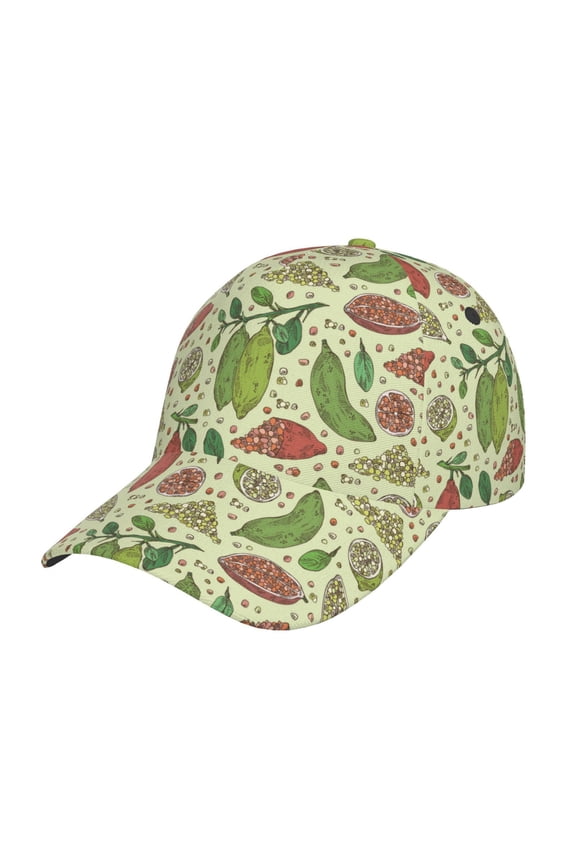 Finger Lime Fruits Pattern Baseball Cap Outdoor Cap Mountain Dad Hat - Unstructured Soft Cotton Cap-Adjustable UV Protection Cap