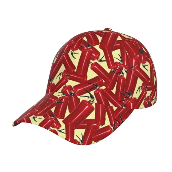 Rateoe Fire Extinguisher Pattern Baseball Cap Outdoor Cap Mountain Dad Hat - Unstructured Soft Cotton Cap-Adjustable UV Protection Cap