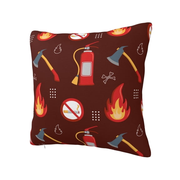 Rateoe Fire Extinguisher Pattern Throw Pillow Cover Premium Pillow Stuffer Sham Square for Decorative Cushion Bed Couch Sofa(Pillow insert not included)