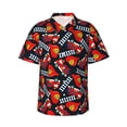 thumbnail image 1 of Rateoe Fire Rescue With Red Helmet And Truck Pattern Men’s Hawaiian Shirt – Short Sleeve Button-Down Tropical Beach Shirt, Lightweight & Breathable Casual Aloha Shirt with Pocket,Large, 1 of 7