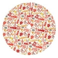 thumbnail image 1 of Rateoe Firefighter Icons Print Christmas Tree Skirt 30" for Xmas Holiday New Year Party Circle Tree Mat Ornaments Decoration, 1 of 7
