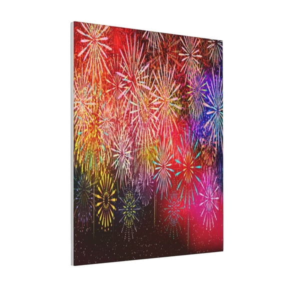 Rateoe Fireworks Pattern Decorative Picture – Unique Modern Wall Art, Ready-to-Hang Canvas Print for Home (Vertical)