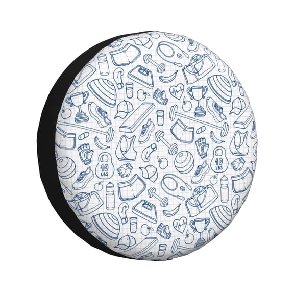 Rateoe Fitness Guru Pattern Tire Cover Wheel Protectors Weatherproof Wheel Covers Universal Fit for Trailer Rv SUV Truck Camper Travel Trailers Accessories-17 inch