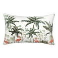 thumbnail image 1 of Rateoe Flamingo Palm Trees Pattern Pillow Covers with Invisible Zipper(Pillows are not Included) Standard Pillowcases-14"x20", 1 of 6