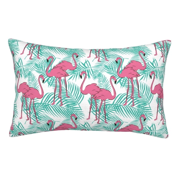 Rateoe Flamingo Pattern Decorative Pillow Case,Throw Pillow Covers,Plush Pillow Cover,Soft Pillow Case,Velvet Pillow Case-16"x24"