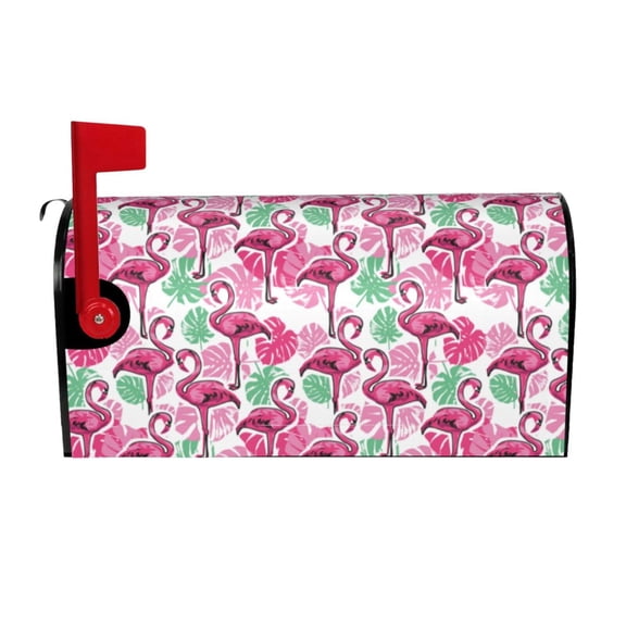 Rateoe Flamingo Printed Mailbox Covers - Easy to Install Fall, Winter, Spring, Summer Mailbox Cover - Weather and UV-Resistant Mailbox Decor - Mailbox Magnetic Covers-25.5x21 in