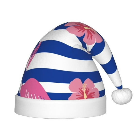Rateoe Flamingo Santa Hat Confortable Christmas Hat for Christmas Party Favors Fit for Kids