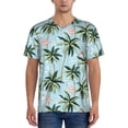 thumbnail image 1 of Rateoe Flamingos And Palms Pattern Men’s Baseball Short Sleeve Polo Shirt, Midweight Men's Shirt Golf Shirt Polo Shirts Quick Dry Short-3X-Large, 1 of 7