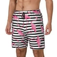 thumbnail image 1 of Rateoe Flamingos Pattern Men’s Swim Shorts with Compression Liner – Double-Layered Quick-Dry Swimwear, Comfortable & Stretchy Beach Shorts-X-Large, 1 of 6