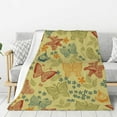 thumbnail image 1 of Rateoe Floral with Butterflies Pattern Flannel Throw Blanket, Ultra-soft Blanket for Bed, Couch, Car, Hypoallergenic Anti-pilling blanket-40"x30"(Vertical), 1 of 6
