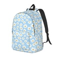 thumbnail image 1 of Rateoe Floral Daisy Pattern Durable Canvas Backpack for Men & Women – Stylish & Lightweight – Adjustable Straps, Multiple Pockets – Fits 15-17 Inch LaptopsSmall, 1 of 5