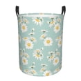 thumbnail image 1 of Rateoe Floral Daisy Pattern Round Laundry Hamper Basket, Tall Hamper Basket for Blanket Storage, Nursery Clothes Hamper for Laundry in Bedroom and College Dorm-, 1 of 6