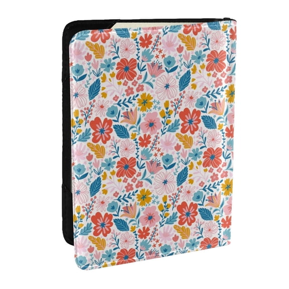 Rateoe Floral Ditsy Pattern Passport Holder Wallet Leather Mulit-purpose Travel Wallet Credit Cards Case ,Passport Cover for Women Men-6.5 in