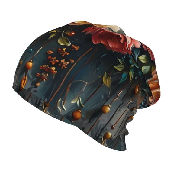 Rateoe Floral Dreamcatcher Elegance Kids Beanie Warm Knit Beanie Hats Boys Girls Winter Hat Soft Slouchy Hats for Kids