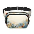 thumbnail image 1 of Rateoe Floral Mountain Landscape Print Fanny Pack Belt Bag for Women and Men, Square Double-Layer Waterproof Waist Pack with Adjustable Strap for Hiking, Jogging, Cycling, 1 of 9