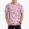 thumbnail image 1 of Rateoe Flower Butterfly Pattern Men's Short Sleeve Polo Shirts, Golf Polo Shirts Short Sleeve Performance Moisture Wicking Dry-3X-Large, 1 of 6