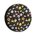 thumbnail image 1 of Rateoe Flower Butterfly Pattern Tire Cover Wheel Protectors Weatherproof Wheel Covers Universal Fit for Trailer Rv SUV Truck Camper Travel Trailers Accessories-16 inch, 1 of 6