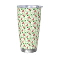 thumbnail image 1 of Rateoe Flower With Ladybug Printed Car Guy Gifts for Men Women Tumbler - 20oz/590ml Double Wall Vacuum Insulated Stainless Steel Travel Tumbler Cups with Lid & Straw-Without Straw, 1 of 8