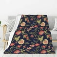 thumbnail image 1 of Rateoe Flower Pattern Flannel Throw Blanket, Ultra-soft Blanket for Bed, Couch, Car, Hypoallergenic Anti-pilling blanket-50"x40"(Vertical), 1 of 6