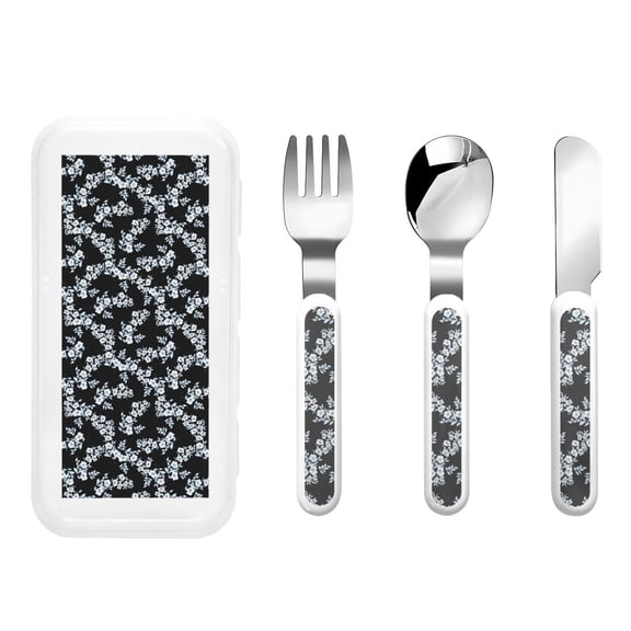 Rateoe Flower for Stainless Steel Kids Silverware Set - Child and Toddler Safe Flatware - Children's Knife, Fork And Spoon Set