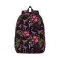thumbnail image 1 of Rateoe Flowers And Humming Bird1 Pattern Canvas College Laptop Backpack,Travel Daypack,Durable Rucksack Travel Notebook Bag School Backpack Book Bag for Men Women-Small, 1 of 7